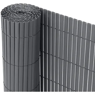 Ribelli® PVC Sichtschutzmatte Sichtschutzzaun Sichtschutz Zaun Balkon Windschutz (160 x 300 cm, Anthrazit)
