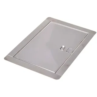 Aqbau® Kamintür Revisionstür Schornsteintür Revisionsklappe Wartungstür Edelstahl 14 x 21cm - Silber