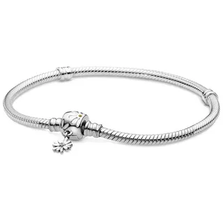 Pandora Schlangen-Gliederarmband mit Zylinder-Verschluss in Sterling-Silber Moments Collection, Größe 21