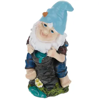 Relaxdays Gartenzwerg , Multicolor , Kunststoff , 11x24x10 cm , Dekoration, Dekofiguren & Skulpturen, Dekotiere