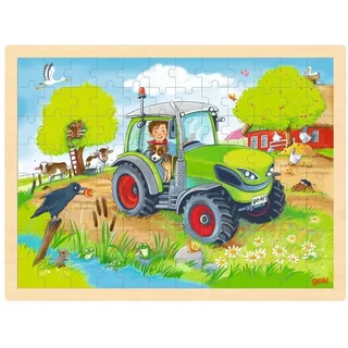 GoKi Einlegepuzzle Traktor 96 Teile)