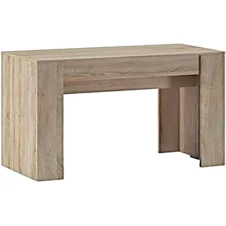 Skraut Home - Konsolentisch ausziehbar bis 237 cm - 5 Verschiedene Positionen - Maße geschlossen: 78 x 90 x 50 cm - Eiche - Ideal für Ihren Esszimmer, Wohnzimmer oder Büro