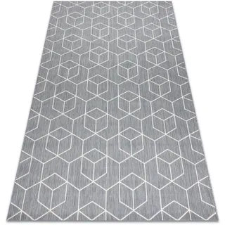 RugsX Flat Teppichläufer 160 x 230 cm Grau