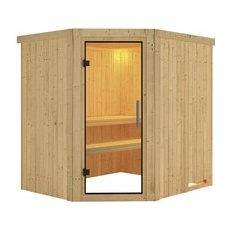 KARIBU Sauna »Talsen«, für 3 Personen, ohne Ofen - beige