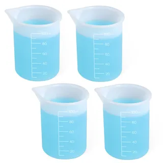 4er-Set Waschmittel-Messbecher, Silikon-Waschmittelbecher, Wiederverwendbare Silikon-Spenderbecher für Flüssigkeiten, Flexibel, Waschbar, Flüssigkeitsmessbecher für Hotel, Zuhause, Wohnheim
