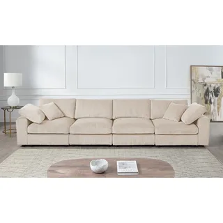 OTTO home »Bennid, XXL-Modulsofa mit vielen individuellen Stellmöglichkeiten« inklusive 2 großen & 2 kleinen Zierkissen im flauschigen Cord,