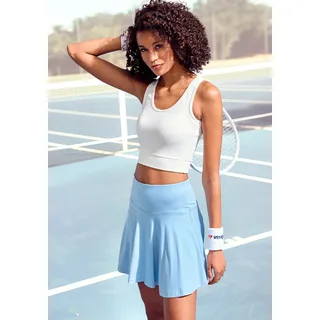 Vivance active Skort Tellerrock mit integrierter Shorts für Fitness, Sport und Freizeit, hellblau