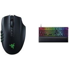 Razer Naga V2 Pro - Kabellose MMO-Gaming-Maus & Huntsman V2 (Red Switch) - Praktisch latenzfreie Optische Gaming-Tastatur