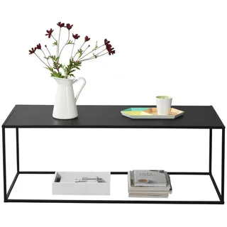 [en.casa] - Couchtisch Montolivet 40x110x50 cm Kratzfest Metall Schwarz