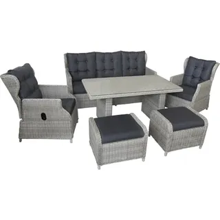 Dining-Set Gartenmöbelset Loungeset 5-Sitzer Dreisitzer-Sofa 180 x 88 x 98 cm, 2
