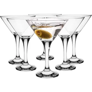 Glasmark KROSNO 1992 Gläser-Set für Martini Cocktail Cocktailgläser 6er Martinigläser-Set Glas mit Stiel Schale Cocktailschale Martinischale Spülmaschinenfest 6x150 ml