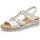 Damen Riemchensandalen V0687, Frauen Sandalen,Sandaletten,Sommersandalen,bequem,flach,Sommerschuhe,Freizeitschuhe,Weiss (80),36 EU / 3.5 UK