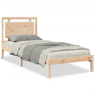 vidaXL Massivholzbett Extra Lang ohne Matratze 100x220 cm - Braun