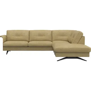 FLEXLUX Ecksofa »Glow bequem und komfortabel durch hochwertigen Sitzaufbau, L-Form«, Skandinavisches Design, In hochwertiger Verarbeitung FLEXLUX Mustard Yellow