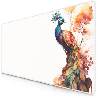 TITANWOLF - XXL Speed Gaming Mauspad 900 x 400mm - XXL Mousepad - Tischunterlage Large Size - verbessert Präzision und Geschwindigkeit - Colour Peacock