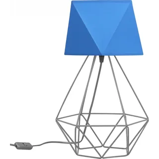 Slant Lampenschirm Tischlampe Modern - Elegante Nachttischlampe - Tischleuchte E27 - 40x23,5 cm - Grau und Blau Diamant - Slant - Slant - Grau, Blau