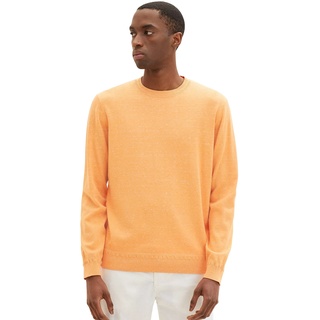 TOM TAILOR Herren 1034944 Pullover, 31431 - Orange Heather Melange, L