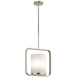 Elstead Lighting Elstead City Loft Hängeleuchte E27 43cm Poliertes Nickel - Silber