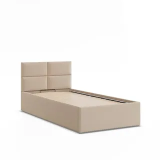 mebligo Polsterbett, Beige, Textil, 90x200 cm, Schlafzimmer, Betten, Polsterbetten