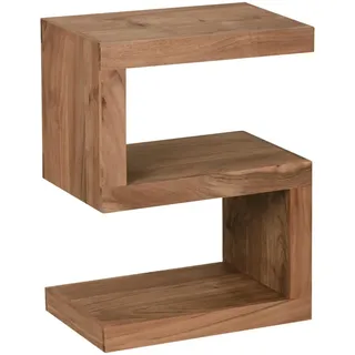 Wohnling Beistelltisch Akazie Beige 44 x 30 x 60 cm