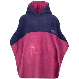 Trollkids Kvalvika Surf Poncho - Mallow Pink / Violet Blue - 128 cm