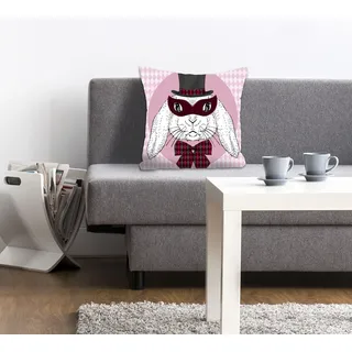 Queence Bunny Holmes 40 x 40 cm Rot