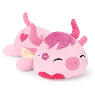 Plüschtier Kuh Kuscheltier Stofftier Kawaii Plüsch Kissen Spielzeug Geschenk Sakura 30cm