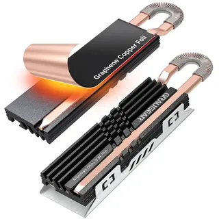 GRAUGEAR G-M2HS07-GC Computerkühlsystem M.2 NVMe SSD Wärmerohr-Bausatz Schwarz 1 Stück(e)