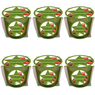 pajoma® Mini Duftkerze 6er-Set, Adventszauber - Weihnachten Edition | 45g Wachsgewicht, Brenndauer: 10 Stunden, in edler Geschenkverpackung | Premium Qualität