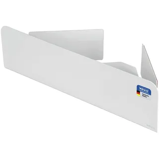 Wenko Turbo-Loc Eckablage Mod. Lizan, aus Edelstahl, rostfrei, selbstklebend, Starke Haftung, Wandmontage ohne Bohren, Duschablage, extratief, platzsparend, Badablage mit Wasserablauf, weiß matt