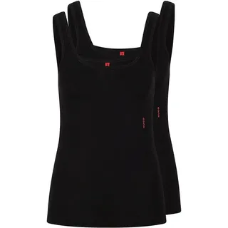 HUGO Damen Twin Vest Top, Black1, M EU