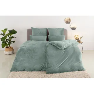 OTTO home Desner3 Mikrofaser Grün 135 x 200 cm + 2 x 40 x 80 cm