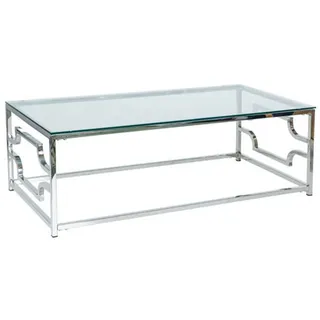 Feldmann-Wohnen Couchtisch Silber Holz, Rechteckig,Rechteckig, 120x40x60 cm, Wohnzimmer, Wohnzimmertische, Couchtische