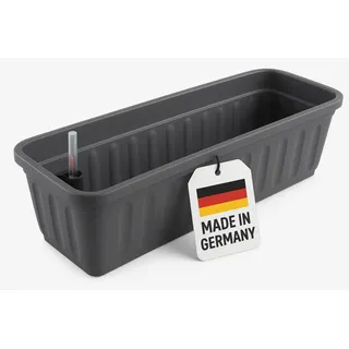 Alpfa Blumenkasten mit Wasserspeicher Balkonkasten 60cm - 100cm 80 cm anthrazit