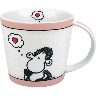 SHEEPWORLD Tasse Damit Du weißt, dass ich immer an Dich denke | Kaffeetasse, Porzellan, 33 cl, Rosa | Geschenk Liebe, Valentinstag, Weihnachten | 42690