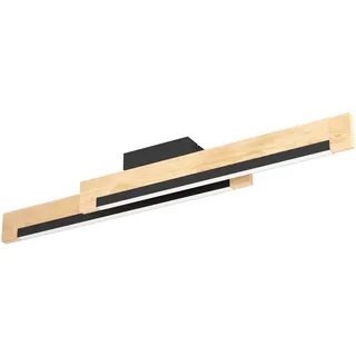 EGLO Camacho 2 flammig dimmbar Holz Kunststoff schwarz natur weiß