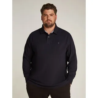 Langarm-Poloshirt "BT-1985 REGULAR LS POLO-B", Herren, Gr. XXL, blau (desert sky), Jersey, Obermaterial: 96% Baumwolle, 4% Elasthan, TOMMY HILFIGER BIG & TALL, Shirts Langarm-Poloshirt, in Großen Größen