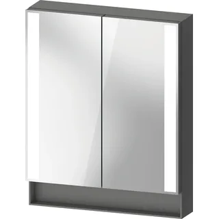 Duravit Collection One Spiegelschrank, seitliche Lichtfelder, 600x155x750mm, QA7150049490000, Farbe: Graphit Matt/DE Netzstecker
