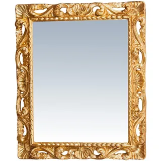 Biscottini - Wandspiegel für Schlafzimmer - L94 x T6,5 x H114 cm - Spiegel mit Rahmen - Antikes Blattgold-Finish - Vintage-Spiegel - Made in Italy