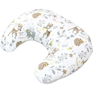 TupTam Baby Stillkissen Klein mit Baumwoll-Bezug, Farbe: Wilde Tiere