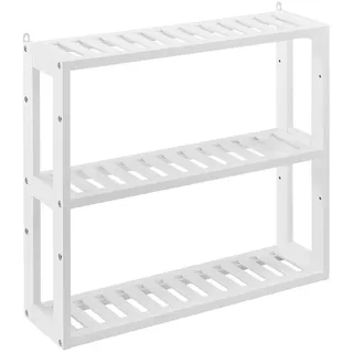 [en.casa] Badezimmerregal Anderlecht , Weiß , Holzwerkstoff , 60x54x15 cm , Badezimmer, Badezimmerregale, Badregale