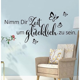 Wandtattoo Sprüche Schlafzimmer Wandsticker Wohnzimmer - Schwarze Wandtattoo Wohnzimmer Modern Wanddeko Schlafzimmer Familienregeln Wandaufkleber Wandtatoos Zum Kleben für Flur Küche (Style-3)