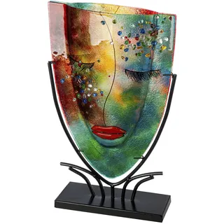 Casablanca by Gilde "Gesichtsvase oval Violet lila H. 49 cm", lila,