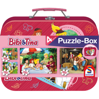 Schmidt Spiele Bibi & Tina Puzzle-Box im Metallkoffer (56509)