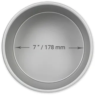 PME Aluminium-Runde Kuchenform 177 x 50mm, Silber