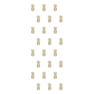 queence Vinyltapete »Ananas-Gold« bedruckt   tropisch glatt 90x250cm, selbstklebend, kinderleichte Anbringung,, Sticker, bunt