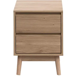 Mobili Rebecca Nachttisch Braun, Holzwerkstoff, 2 Schubladen, 40x57x40 cm