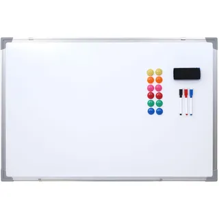 MCW Whiteboard MCW-C84, Magnettafel Memoboard Pinnwand, inkl. Zubehör ~ 90x60cm