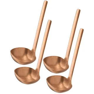 APS 75942 Löffel BULQ, 4er-Set, Edelstahl, PVD-beschichtet, Löffelmaß 4,5 x 4,5 cm, Gesamtlänge 12,5 cm, Kupfer