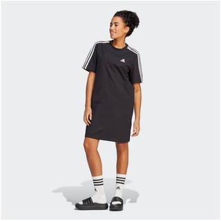 Adidas Essentials 3-Streifen Single Jersey Boyfriend T-Shirt-Kleid Black M